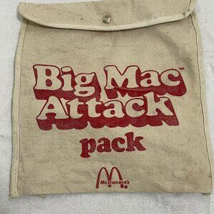 McDonald's Big Mac Attack Vintage 1970's Canvas Backpack